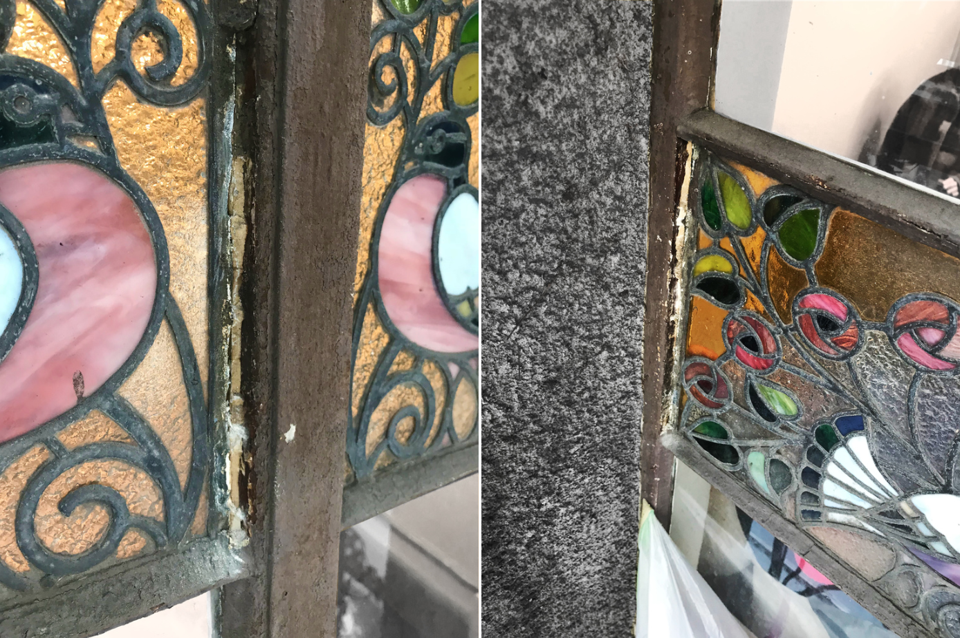 ルポゼ・クリエーション｜北浜／青山ビル｜ステンドグラス 修理前その４